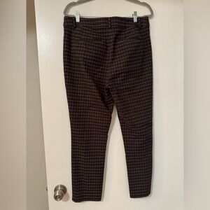 Loft Women’s Brown Checkered Pants